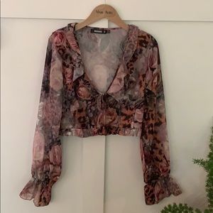 Crop corset style blouse